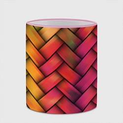 Кружка 3D Colorful weave, цвет: 3D-розовый кант — фото 2
