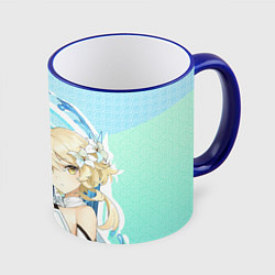 Кружка 3D Tartaglia x Lumine, цвет: 3D-синий кант