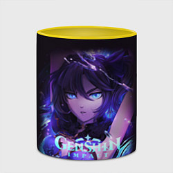 Кружка 3D GENSHIN IMPACT MONA МОНА, цвет: 3D-белый + желтый — фото 2