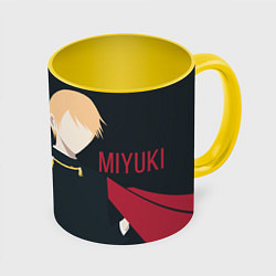 Кружка 3D Kaguya and Miyuki, цвет: 3D-белый + желтый