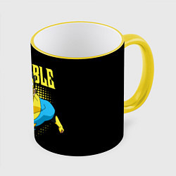 Кружка 3D Invincible, цвет: 3D-желтый кант