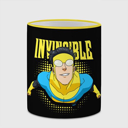 Кружка цветная Invincible / 3D-Желтый кант – фото 2