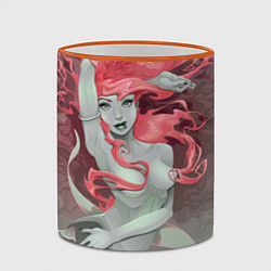 Кружка 3D Красивая русалочка Beautiful mermaid, цвет: 3D-оранжевый кант — фото 2