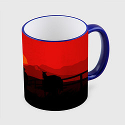 Кружка 3D RDR2, цвет: 3D-синий кант