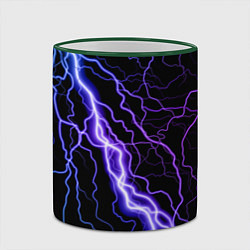Кружка 3D НЕОНОВАЯ МОЛНИЯ ГРОЗА, цвет: 3D-зеленый кант — фото 2