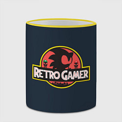 Кружка 3D Retro Gamer, цвет: 3D-желтый кант — фото 2