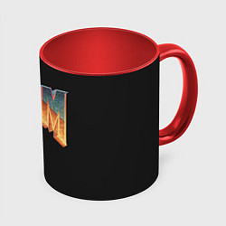 Кружка 3D Doom Gachi Remix, цвет: 3D-белый + красный