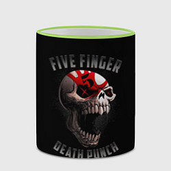 Кружка 3D Five Finger Death Punch 5FDP, цвет: 3D-светло-зеленый кант — фото 2