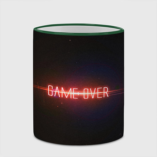 Кружка цветная Game Over / 3D-Зеленый кант – фото 2