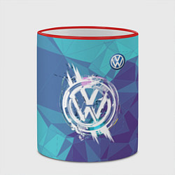 Кружка 3D VOLKSWAGEN, цвет: 3D-красный кант — фото 2