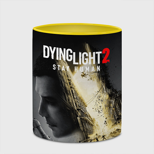 Кружка цветная Dying Light 2 Deluxe / 3D-Белый + желтый – фото 2