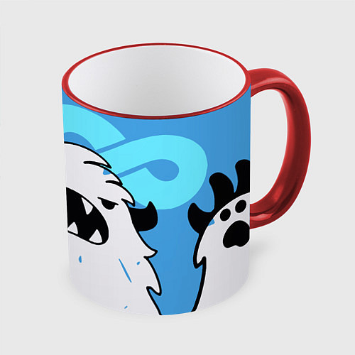 Кружка цветная SK8 the Infinity Скейт Ланги / 3D-Красный кант – фото 1