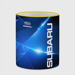 Кружка 3D Subaru, цвет: 3D-желтый кант — фото 2