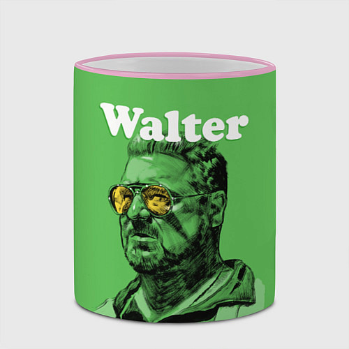 Кружка цветная Walter The Big Lebowski / 3D-Розовый кант – фото 2