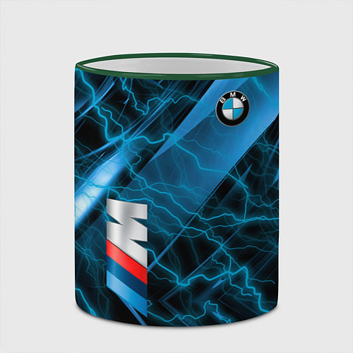 Кружка цветная BMW / 3D-Зеленый кант – фото 2
