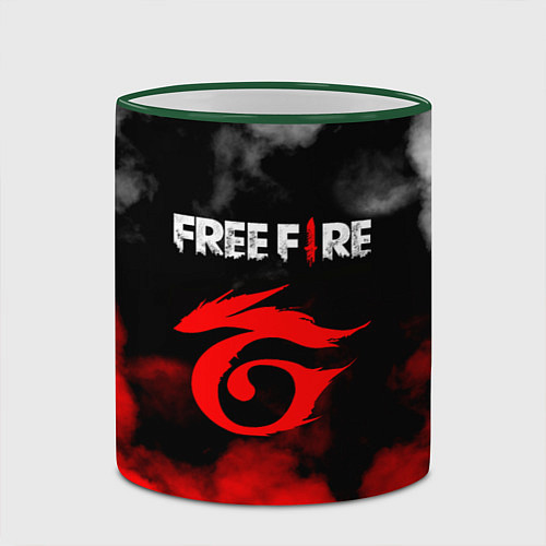 Кружка цветная Free Fire ? Фри Фаер / 3D-Зеленый кант – фото 2