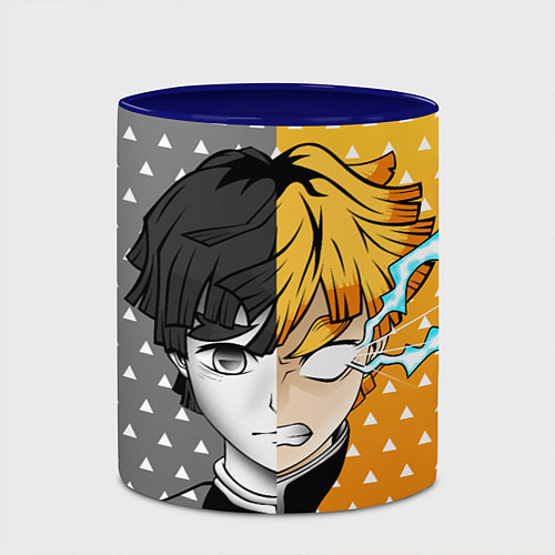 Кружка цветная ПУТЬ ЗЕНИЦУ КЛИНОК / 3D-Белый + синий – фото 2