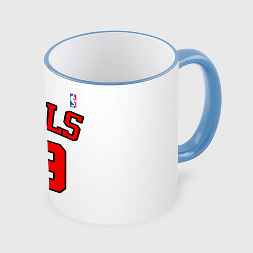 Кружка цветная Баскетболисты из клипа OLALA BULLS / 3D-Небесно-голубой кант – фото 1