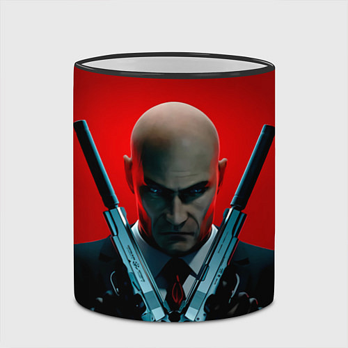 Кружка цветная Agent here / 3D-Черный кант – фото 2