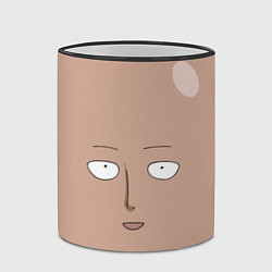 Кружка 3D Сайтама One-Punch Man, цвет: 3D-черный кант — фото 2