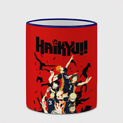 Кружка 3D Старшая Карасуно Haikyuu!!, цвет: 3D-синий кант — фото 2