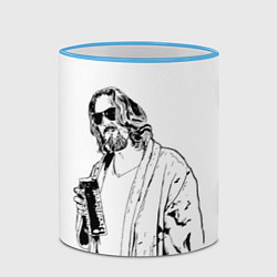 Кружка 3D Большой Лебовски Big Lebowski, цвет: 3D-небесно-голубой кант — фото 2