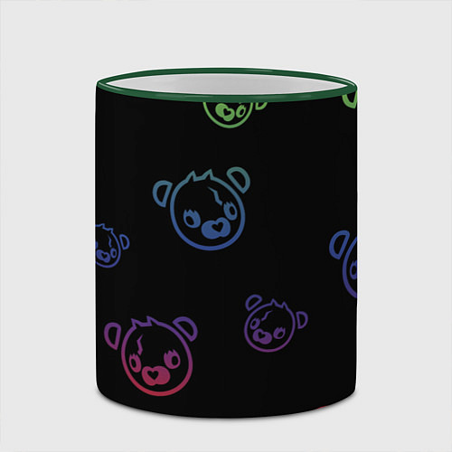 Кружка цветная Colorful Bear / 3D-Зеленый кант – фото 2