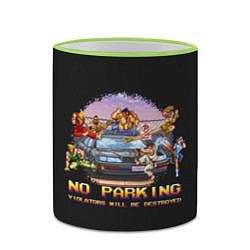 Кружка 3D No parking, цвет: 3D-светло-зеленый кант — фото 2