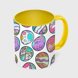 Кружка цветная Пасхальные яйца