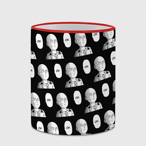 Кружка цветная ONE-PUNCH MAN ВАН ПАНЧ МАН Z / 3D-Красный кант – фото 2