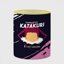 Кружка 3D Шарлотта Катакури One Piece, цвет: 3D-желтый кант — фото 2