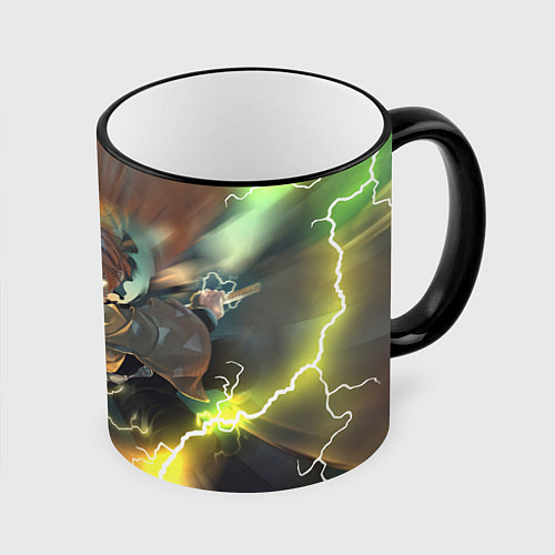 Кружка цветная ZENITSU ЗЕНИТСУ ЛОГО спина / 3D-Черный кант – фото 1