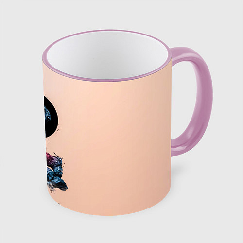 Кружка цветная Маркус / 3D-Розовый кант – фото 1