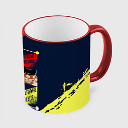 Кружка 3D Луффи, Зоро и Санджи One Piece, цвет: 3D-красный кант