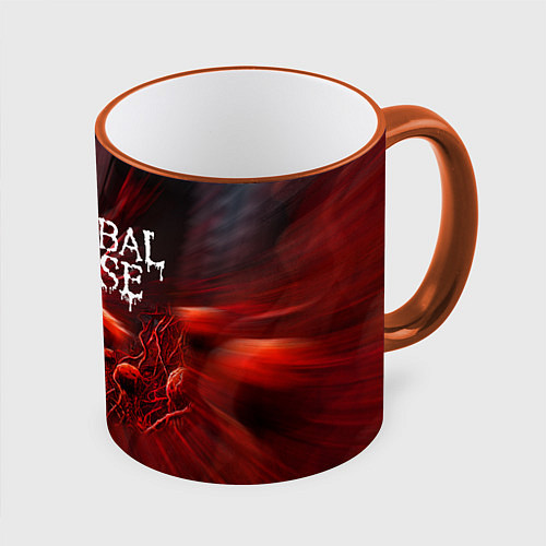 Кружка цветная Blood Cannibal Corpse Труп Каннибала Z / 3D-Оранжевый кант – фото 1