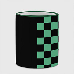 Кружка 3D КОСТЮМ TANJIRO KAMADO ТАНДЖИРО, цвет: 3D-зеленый кант — фото 2