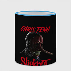 Кружка 3D CHRIS FENH SLIPKNOT СЛИПКНОТ Z, цвет: 3D-небесно-голубой кант — фото 2