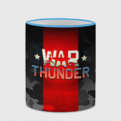 Кружка 3D WAR THUNDER ВАР ТАНДЕР, цвет: 3D-небесно-голубой кант — фото 2