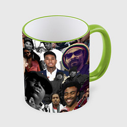 Кружка 3D Короли Рэпа KING RAP, цвет: 3D-светло-зеленый кант