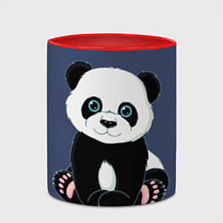 Кружка 3D Милая Панда Sweet Panda, цвет: 3D-белый + красный — фото 2