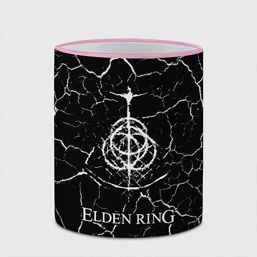 Кружка цветная Elden Ring - Cracks / 3D-Розовый кант – фото 2