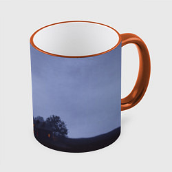 Кружка 3D СИРЕНОГОЛОВЫЙ У ДОМА, цвет: 3D-оранжевый кант