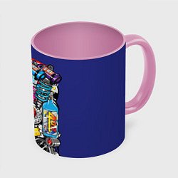 Кружка 3D Gas Garage, цвет: 3D-белый + розовый