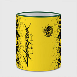 Кружка 3D CYBERPUNK 2077 КИБЕРПАНК 2077, цвет: 3D-зеленый кант — фото 2