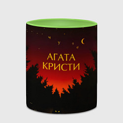 Кружка 3D Агата Кристи чудеса, цвет: 3D-белый + светло-зеленый — фото 2