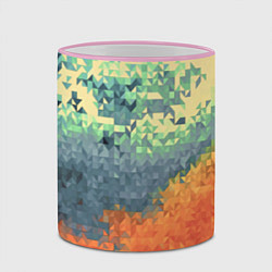 Кружка 3D Стихия: лед и пламя, цвет: 3D-розовый кант — фото 2
