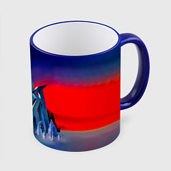 Кружка 3D Ария - Мания величия, цвет: 3D-синий кант