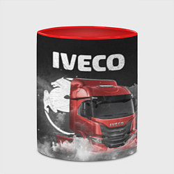Кружка 3D Iveco truck, цвет: 3D-белый + красный — фото 2