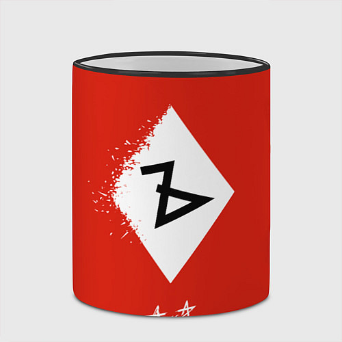 Кружка цветная Алиса Ъ «Твёрдый знак» / 3D-Черный кант – фото 2