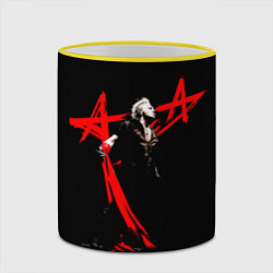 Кружка 3D Алиса - Константин Кинчев, цвет: 3D-желтый кант — фото 2